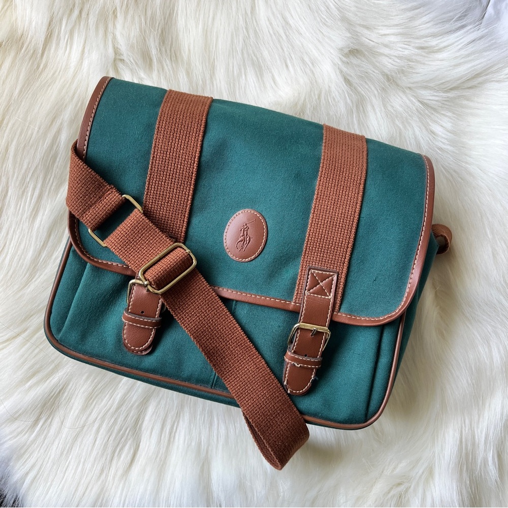 Polo Ralph Lauren Green Y2K Lunch Bag